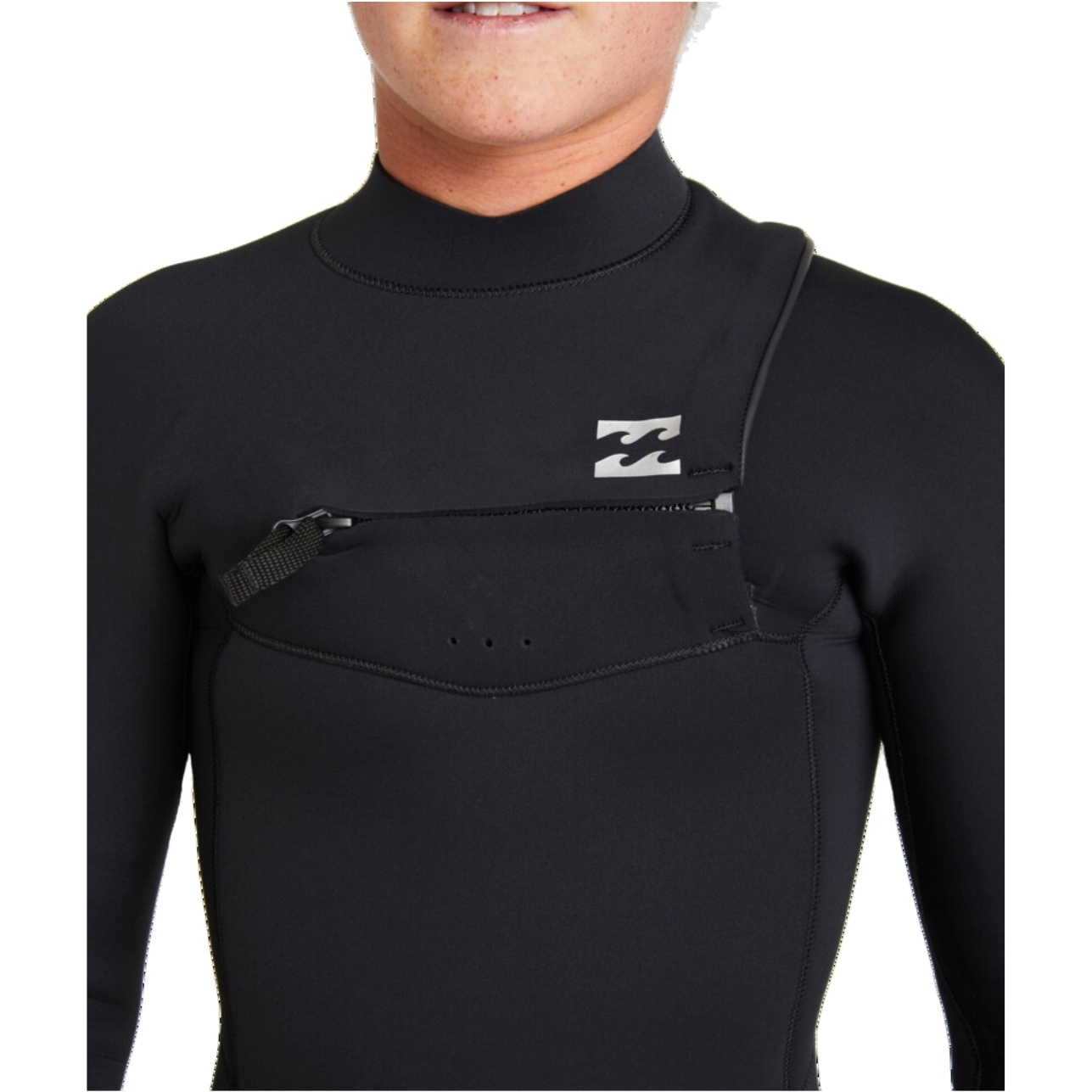 2024 Billabong Junior Foil 5/4mm Chest Zip Wetsuit ABBW100156 - Black